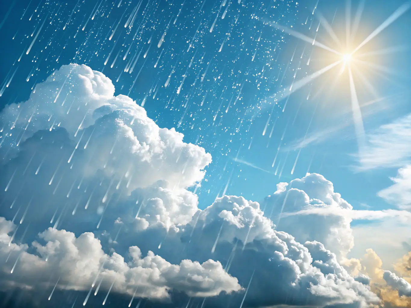 An engaging image of a digital guide cover featuring a sunny outdoor scene with weather symbols, emphasizing its usefulness for planning outdoor activities and events.