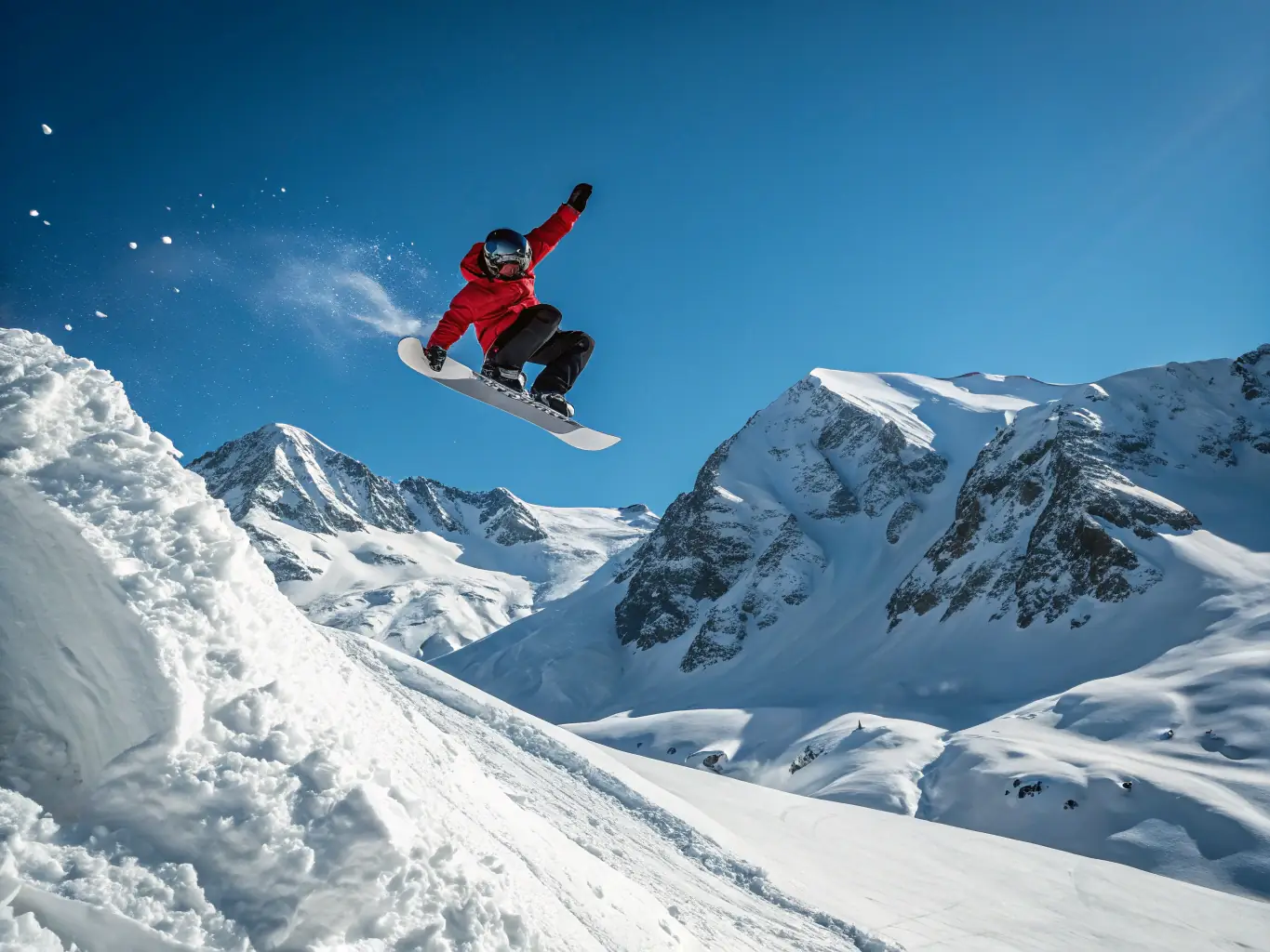 A snowboarder is seen navigating through fresh powder in a secluded backcountry location, emphasizing the exclusive content and backcountry travel tips available to All-Access Pass members.