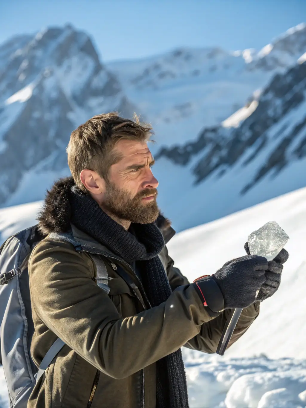 Luke Snow smiling and giving a thumbs-up while standing on a mountain top with a snowboard, showcasing his passion and expertise.